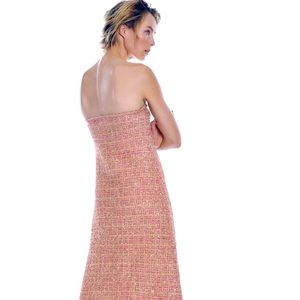 Structured Knit Midi Dress Pink